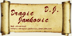 Dragić Janković vizit kartica